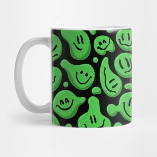 Green Liquid Smiley Faces Mug